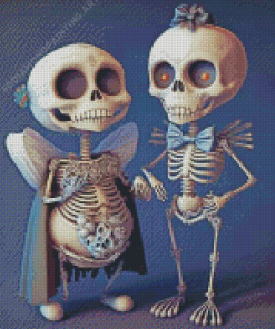 Skeleton Couple Wedding Diamond Painting