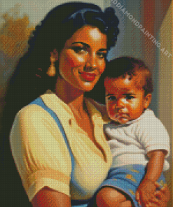 Woman And Child Diamond Painting