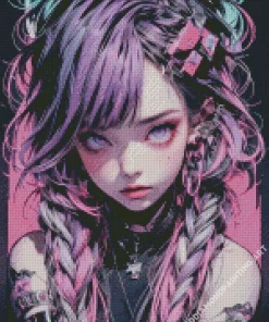 Aesthetic Emo Girl Diamond Painting