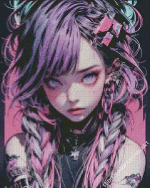 Aesthetic Emo Girl Diamond Painting
