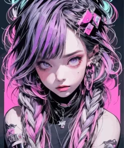 Aesthetic Emo Girl Diamond Painting
