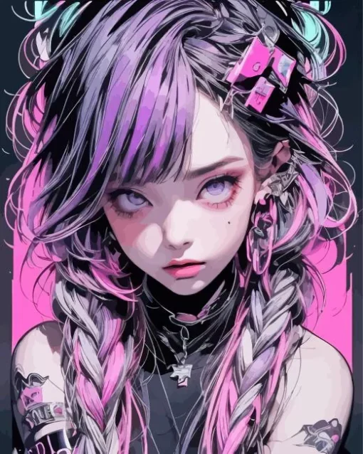 Aesthetic Emo Girl Diamond Painting