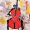 Abstract Cello Player Diamond Painting