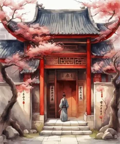 Ancient Chinese House Diamond Painting