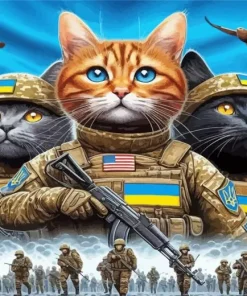 Army Cat Diamond Painting