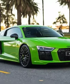 Audi R8 Green Sport Car Diamond Painting