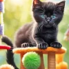 Baby Black Cat Diamond Painting