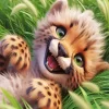 Baby Cheetah Green Eyes Diamond Painting