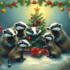 Badgers Christmas Celebration Diamond Painting