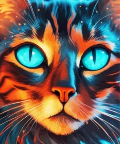 Blue Cat Eyes Diamond Painting