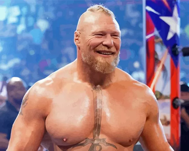 Brock Lesnar WWE Backlash Diamond By Numbers Brock Lesnar WWE Backlash Diamond Painting