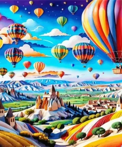 Cappadocia Colorful Air Balloons Diamond Painting