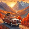 Car And Sunset Diamond Painting