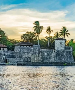 Castle Of San Felipe De Lara Guatemala Diamond Painting