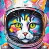 Cat In A Space Helmet Diamond Painting