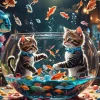 Cats In Fish Bowl Diamond Painting