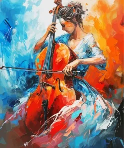 Cello Woman Art Diamond Painting