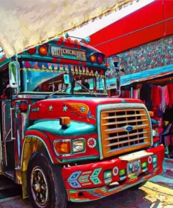 Chicken Bus Diamond Painting