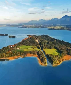 Chiemsee Lake Island Diamond Painting