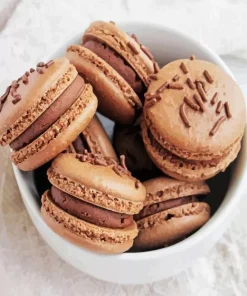 Chocolate Cake Batter Macarons Diamond Painting