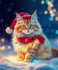 Christmas Cat Diamond Painting