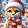 Christmas Baby Cheetah Diamond Painting