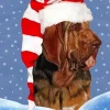 Christmas Bloodhound Diamond Painting