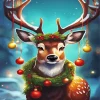 Christmas Deer Diamond Painting