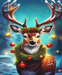 Christmas Deer Diamond Painting