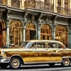 Classic Golden Car Diamond Painting