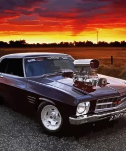 Classic Holden Hq Kingswood At Sunset Diamond Painting
