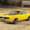 Classic Yellow Charger Car Diamond Painting