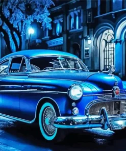 Classic Blue Car Diamond Painting