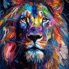 Colorful Lion Abstract Diamond Painting
