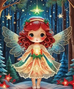 Cute Christmas Angel Diamond Painting