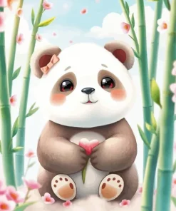 Cute Chubby Panda Diamond Painting