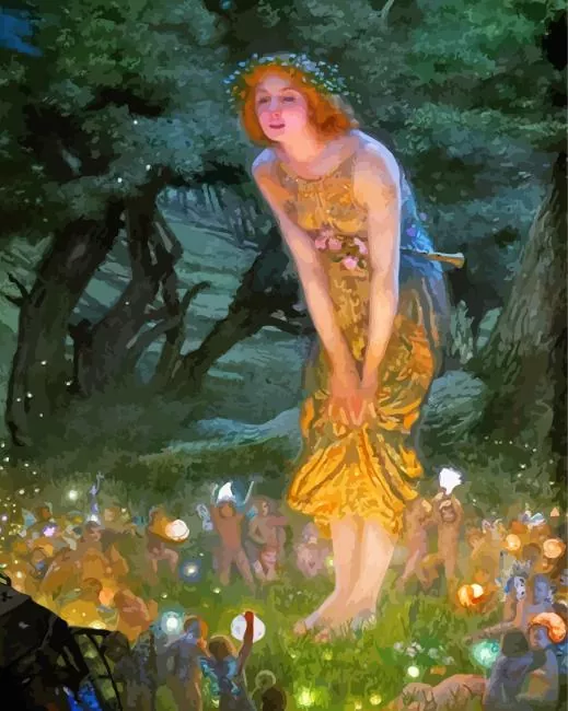 Edward Robert Hughes midsummer eve Diamond By Numbers Edward Robert Hughes Midsummer Eve Diamond Painting