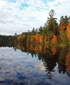 Fall Lake Vermilion Mn Diamond Painting