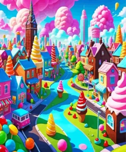 Fantasy Candy City Diamond Painting