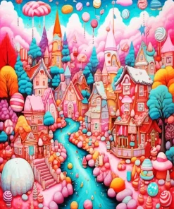 Fantasy Candy Dream Land Diamond Painting