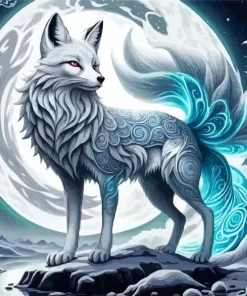Fantasy Cartoon Nine Tailed Fox Diamond Painting