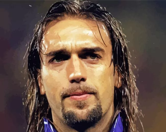Gabriel Batistuta footballer Diamond With Numbers Gabriel Batistuta Footballer Diamond Painting
