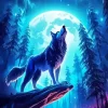 Galaxy Wolf Spirit Diamond Painting