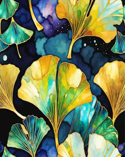 Ginkgo leaves art Diamond Paintings Ginkgo Leaves Art Diamond Painting