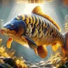Golden Carp Fish Diamond Painting