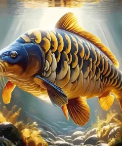 Golden Carp Fish Diamond Painting
