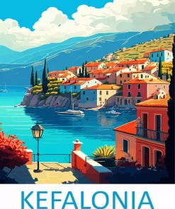 Greece Cephalonia Poster Diamond Painting