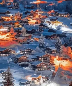 Grindelwald At Night Diamond Painting