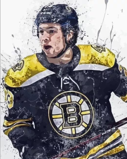 Ice Hockey Player Charlie Mcavoy Diamond With Numbers Ice Hockey Player Charlie Mcavoy Diamond Painting
