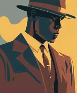 Illustration African Man With Hat Diamond Painting